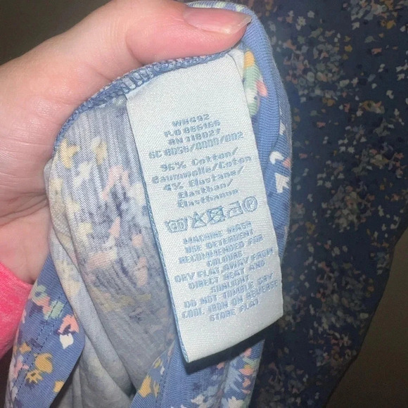Boden Periwinkle Multi Colored Flowers Floral Short Sleeve Cotton Dress Size 6R‎ - Picture 9 of 10